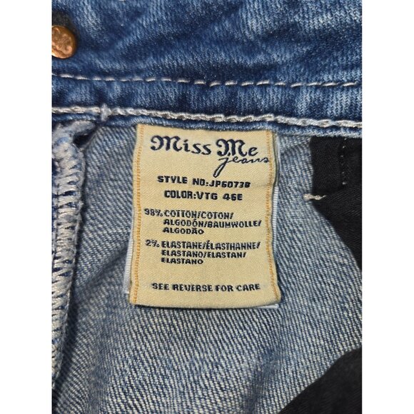 Miss Me Womens Embellished Bootcut Raw Hem Jeans 29x30 - Picture 7 of 11